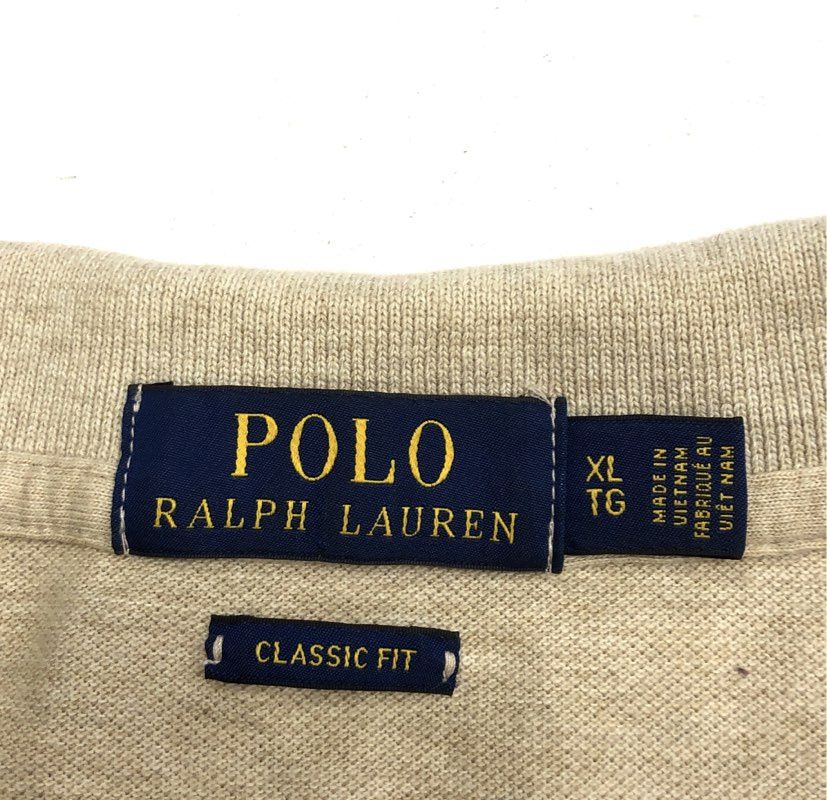 Polo Ralph Lauren Men's Beige Heathered Short Sleeve Classic Fit Polo Shirt XL