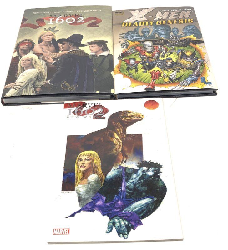 Marvel 1602 & X-Men Deadly Genesis Graphic Novel Lot 3 Hardcover TPB Marvel