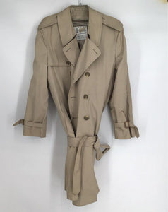 London Fog Men's Tan Double-Breasted Trench Coat - Size 42Reg