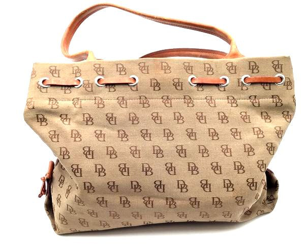 Authentic Dooney &amp; Bourke Women&#39;s Brown Monogram Luxury Tote Bag - COA Included