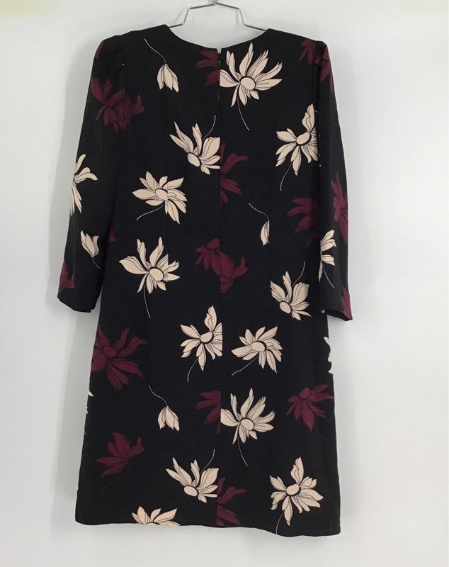 NWT Ann Taylor Women&#39;s Black Floral Back Zip Shift Dress - Size 8