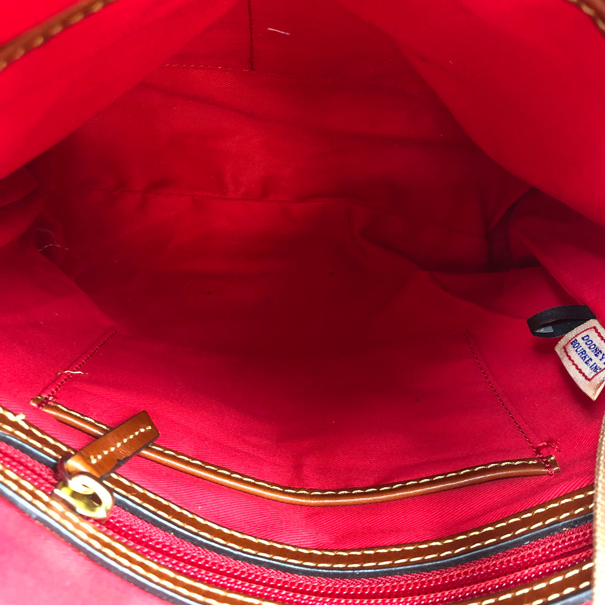 Dooney & Bourke Burgundy Nylon 'East\West' Crossbody Bag (+COA)