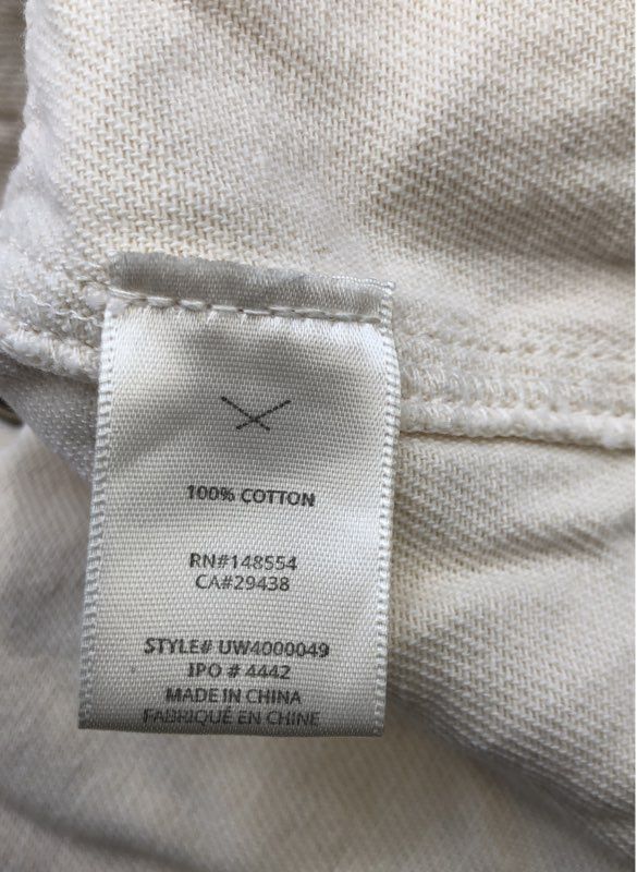 Unpublished Women's Cream Off-White Cotton Belted Utility Chore Jacket Sz S
