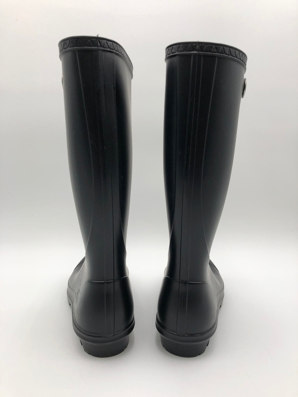 UGG Women's Premium Knee-High Black Rubber Rain Boots - Size 8