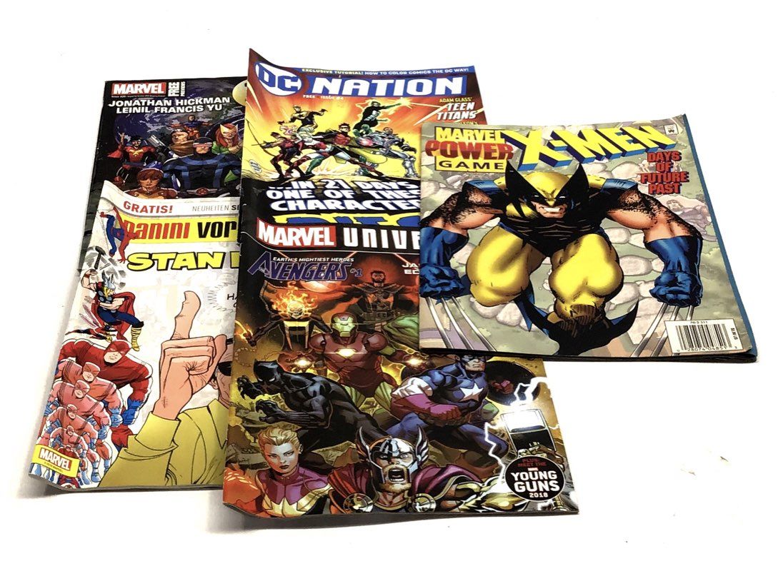Marvel DC Comic Previews Promo Lot Modern Age Dawn of X X-Men Stan Lee 5 Comics