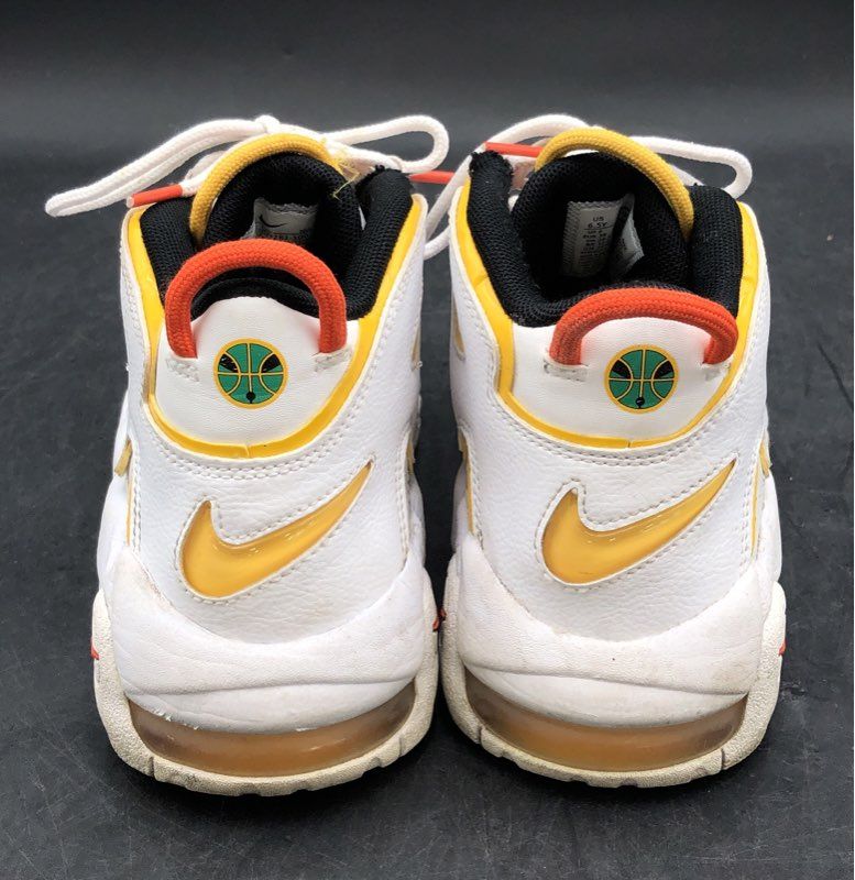 Nike Air More Uptempo Rayguns White University Gold GS Basketball Size 6.5Y