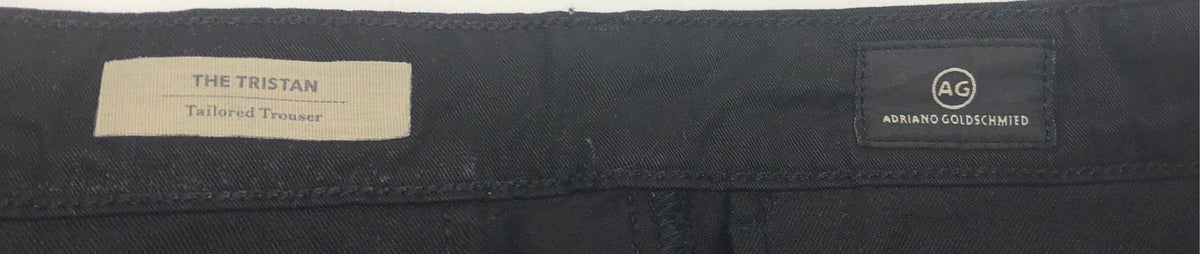 AG Adriano Goldschmied Women's Black The Tristan Tailored Trouser Lyocell Sz 25R