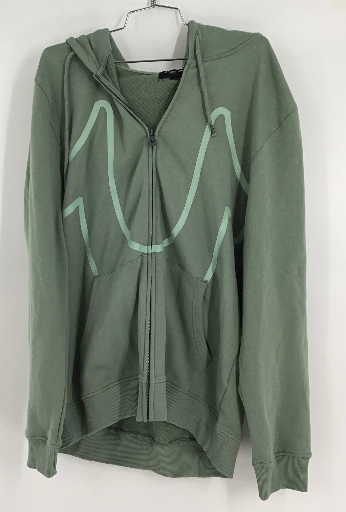 NWT True Religion Men&#39;s Green HD Full-Zip Hoodie - Size XL