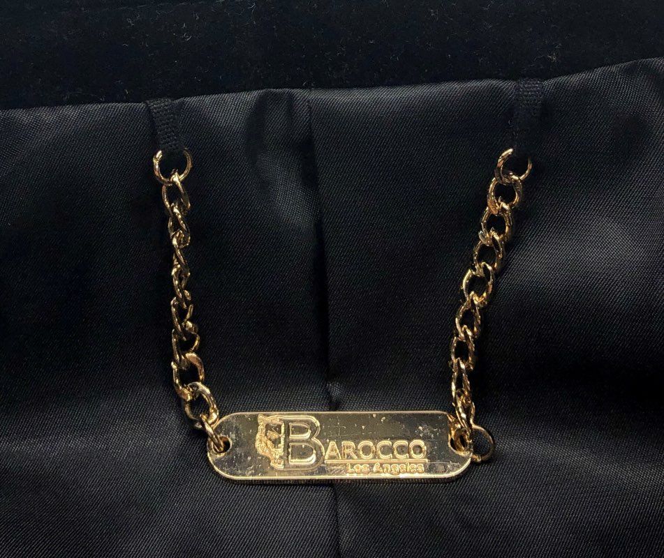 Barocco Men's Black Velvet Blazer Gold Embellished Lattice SB422 NWT Sz 4XL 50R
