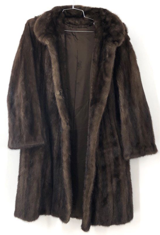 Leslie Gigi Women's Brown Fur Overcoat