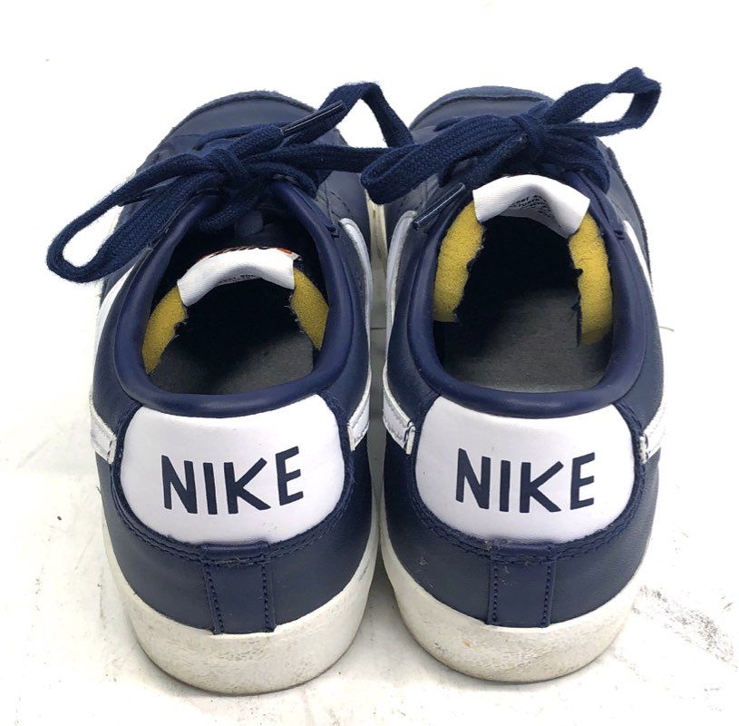 Nike Blazer Low '77 Vintage Navy White Leather Sneakers Men's Size 9.5