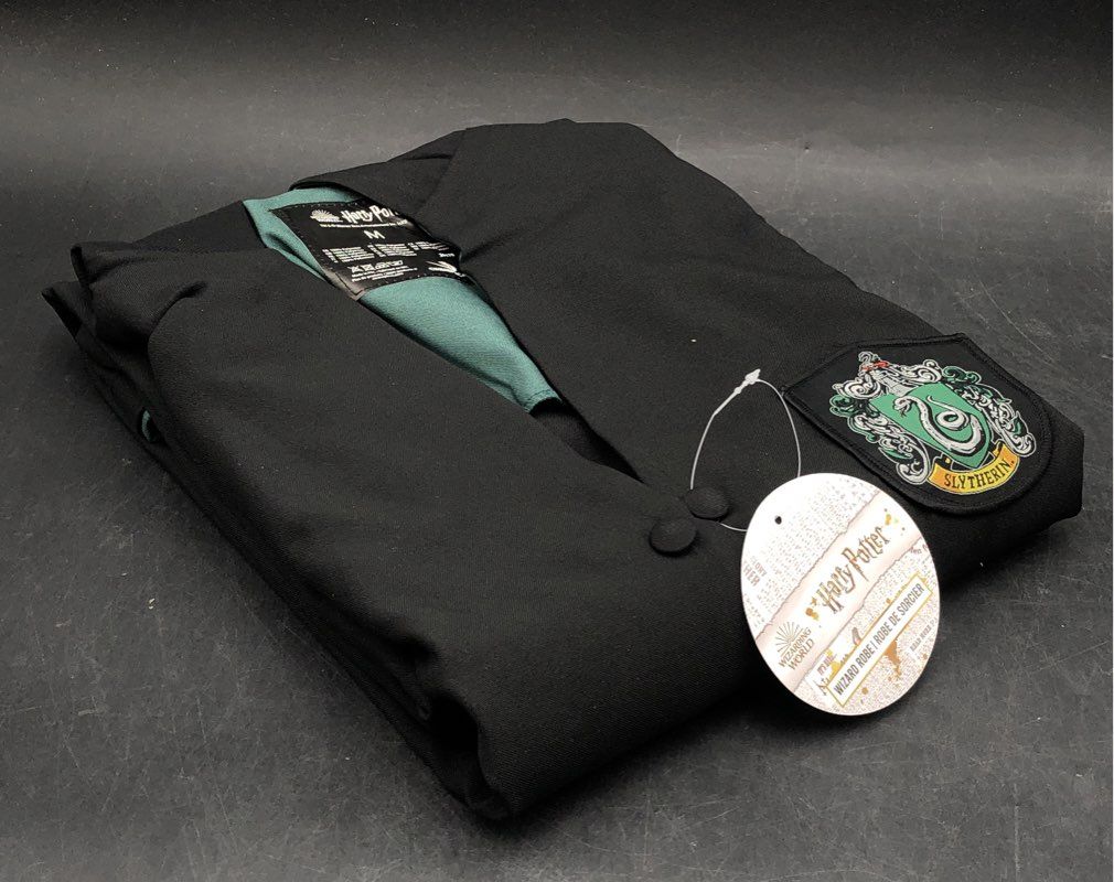NWT Harry Potter Men's Black Slytherin Wizard Robe - Size M