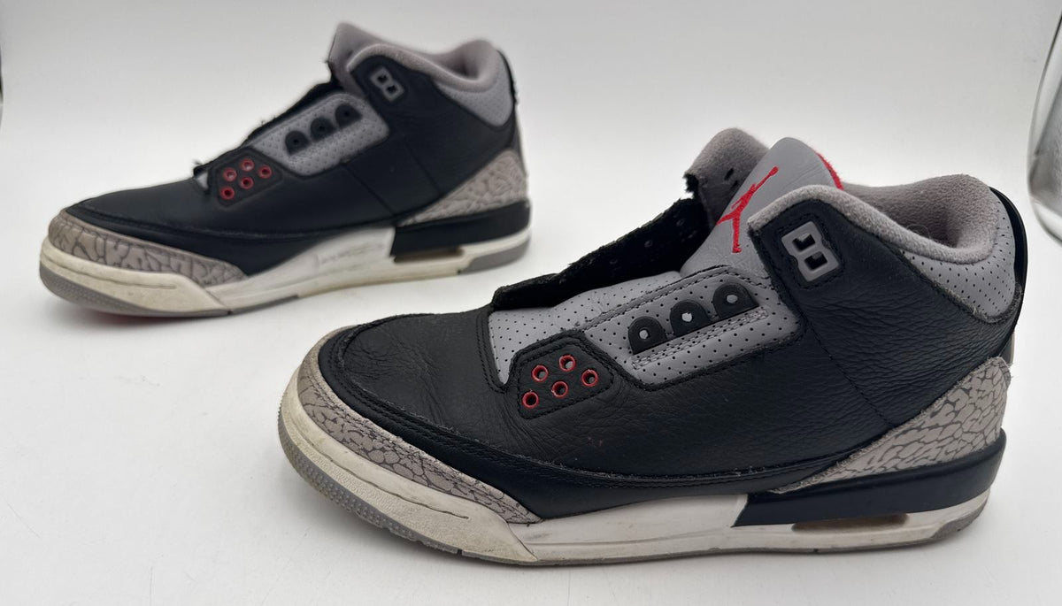 Nike Air Jordan 3 Retro Black Cement 2024 GS Sneakers Size 7Y COA