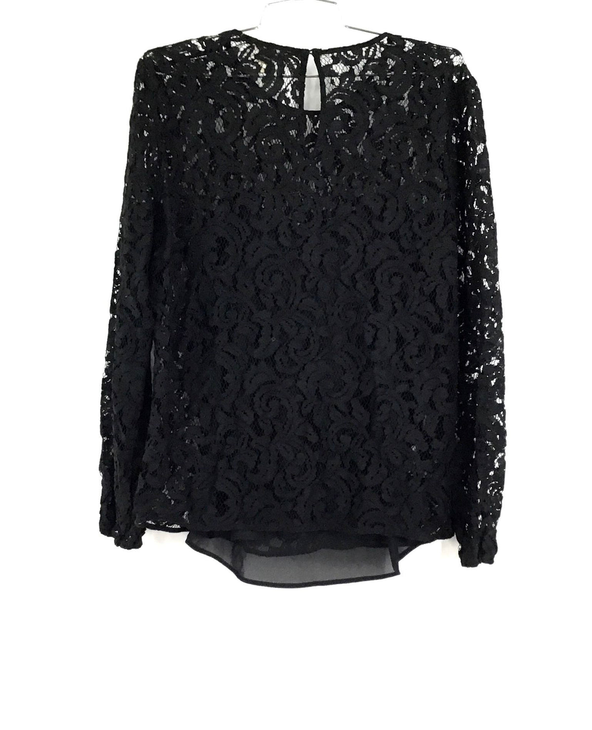 NWT Michael Kors Women&#39;s Black Floral Lace Blouse - Size M