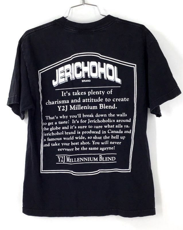 WWE Men's Black Chris Jericho 2000 Proof Jerichohol T-Shirt - Size M