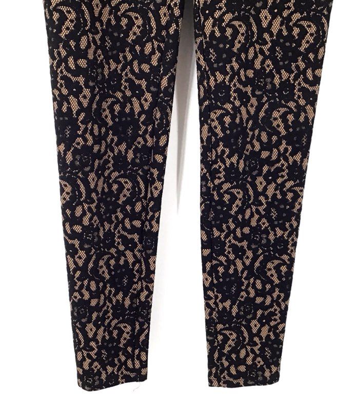 NWT Michael Kors Women's Suntan Black Ankle Leggings - Size XS