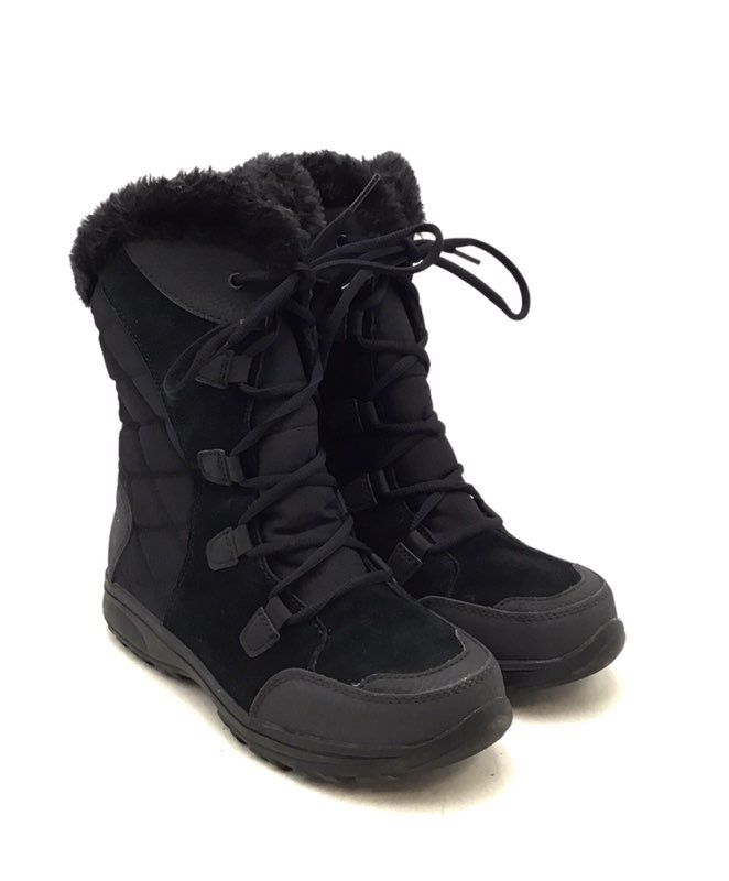 Columbia Women&#39;s Ice Maiden II BL1581-011 Black Shearling Boots - Size 8.5