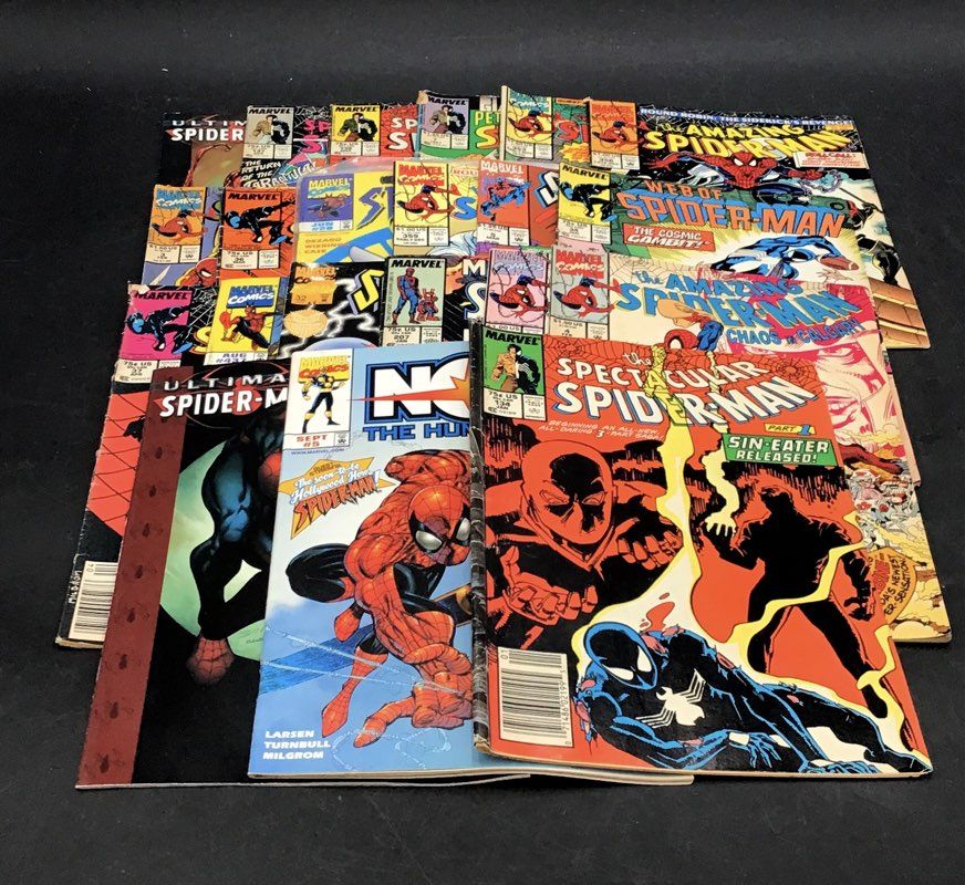Marvel Spider-Man Comic Lot 1980s-2000s Mixed Titles Approx 30