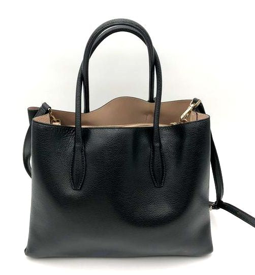 Kate Spade Black Pebbled Leather 'Harper' Satchel Bag (+COA)