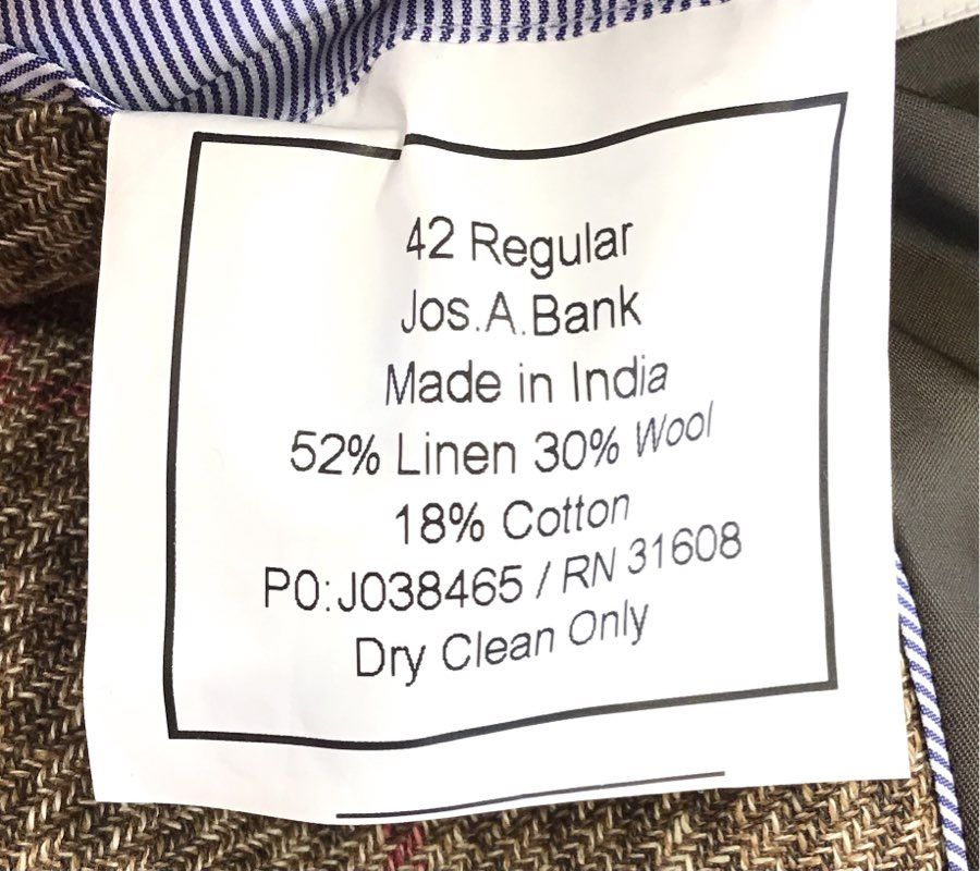 NWT Jos. A. Bank Men's Brown Houndstooth Sport Coat - Size 42