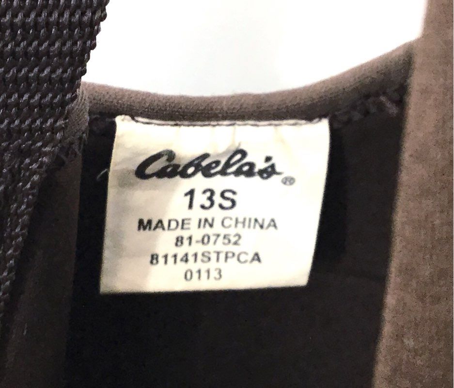 Cabela's Neoprene Chest Waders Size 13S Boots Hunting Fishing Brown