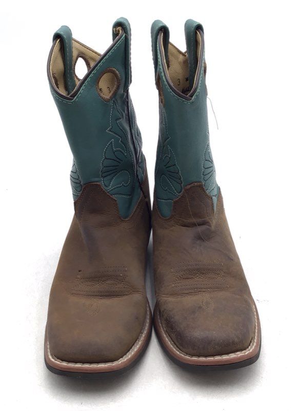 Masterson Boot Co Boys RB2010C Brown Blue Cowboy Western Boots - Size 3M