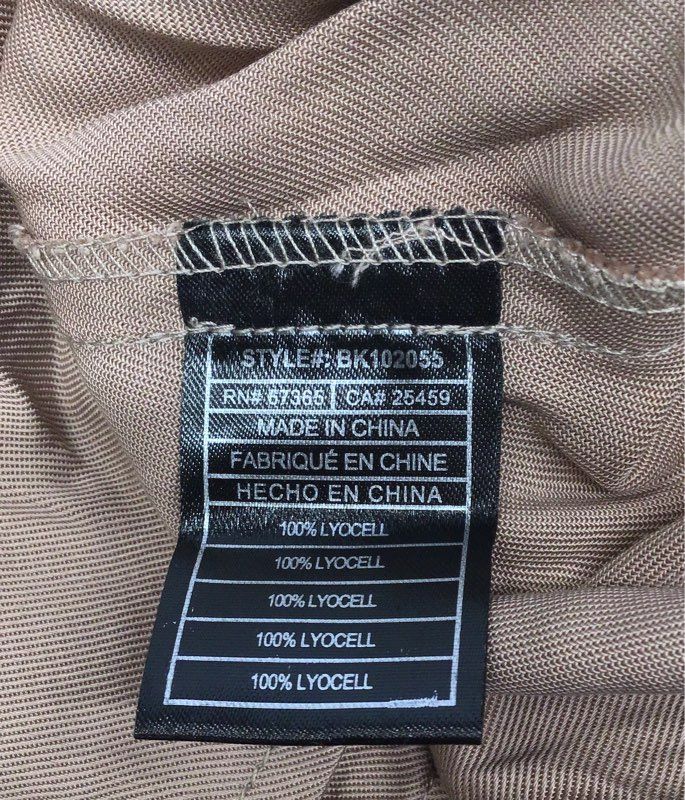 BB Dakota Women's Tan Draped Double Breasted Lyocell Cropped Jacket Sz M