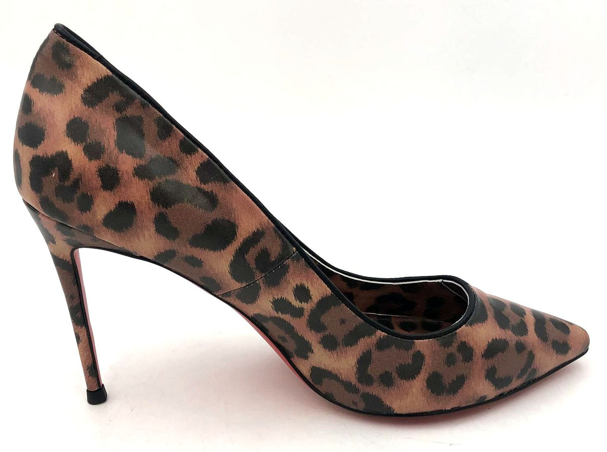 Christian Louboutin Inspired Women's Tan/Brown Cheetah Print Pump Heels - Sz 42
