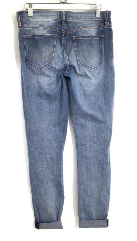 J.Crew Women's Blue Stretch Skinny Jeans Whiskered Light Wash Sz 26x30