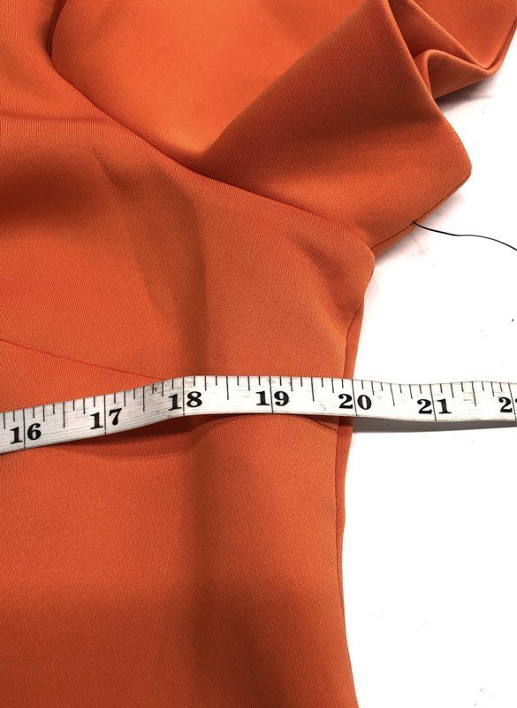Calvin Klein Women's Orange Cold Shoulder Sheath Zip Back Dress Sz 14 NWT