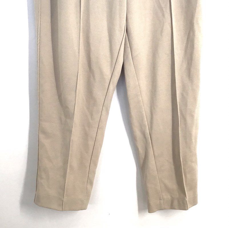 Mango Women's Beige Pique Seam Front Tapered Leg Pants NWT Sz S