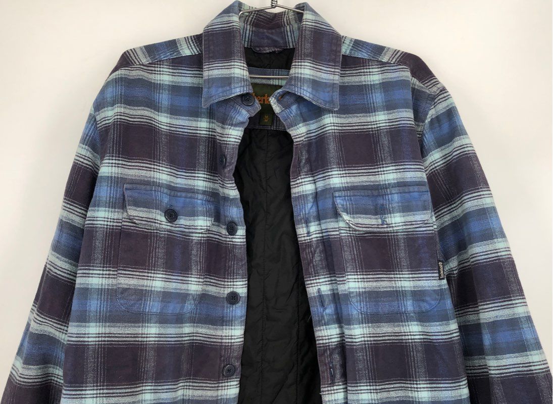 Timberland Men&#39;s Blue Plaid Shirt Jacket - Size M