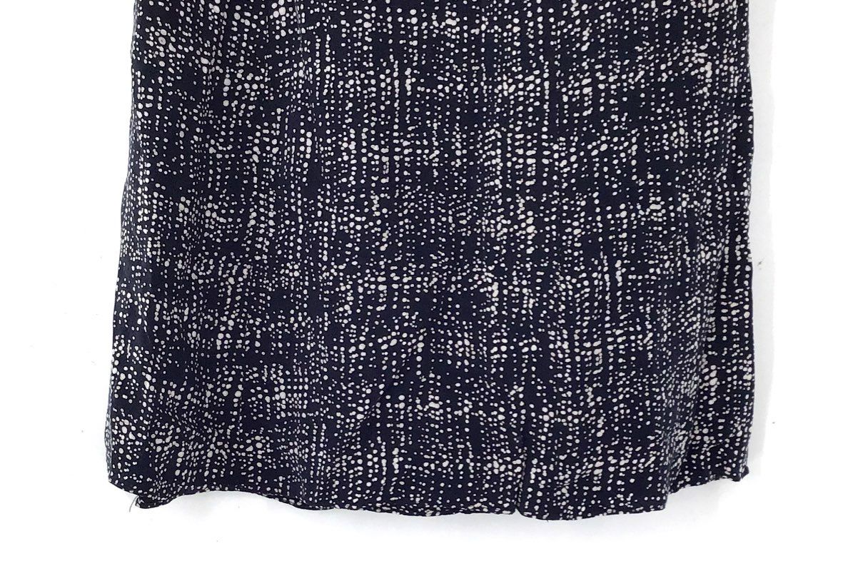 Vintage NWT Gianni Women's Navy Blue Spotted A-Line Skirt - Size 4