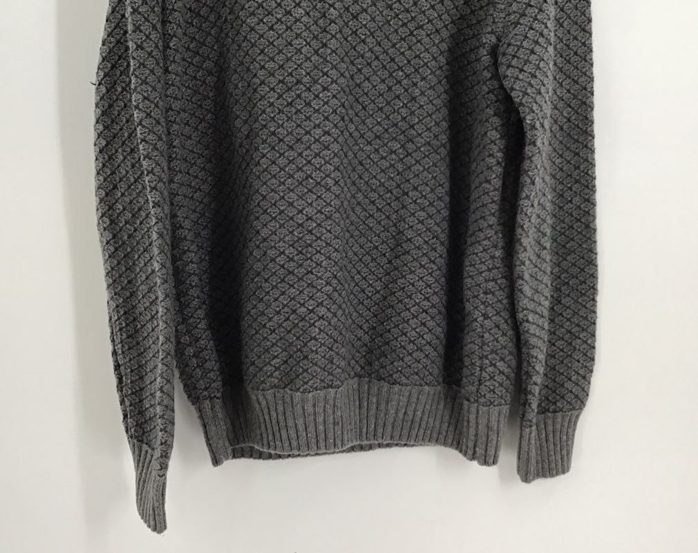 NWT Joseph Abboud Men&#39;s Gray Long Sleeve 1/4 Zip Knit Pullover Sweater - Sz 2XL