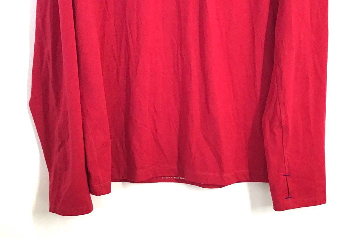 Fourlaps x Peloton Men's Red Quarter Zip Pullover Activewear Performance Sz L