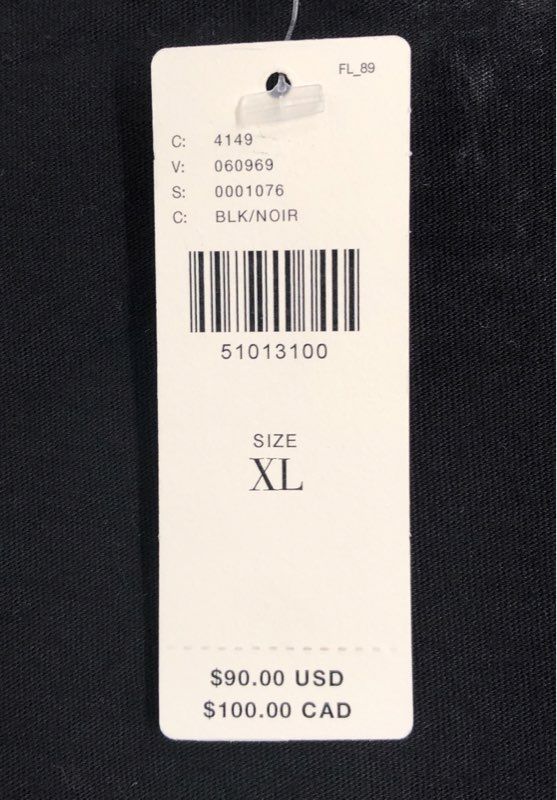 t:la Women's Black Cotton V-Neck Pocket T-Shirt Dress Sz XL NWT