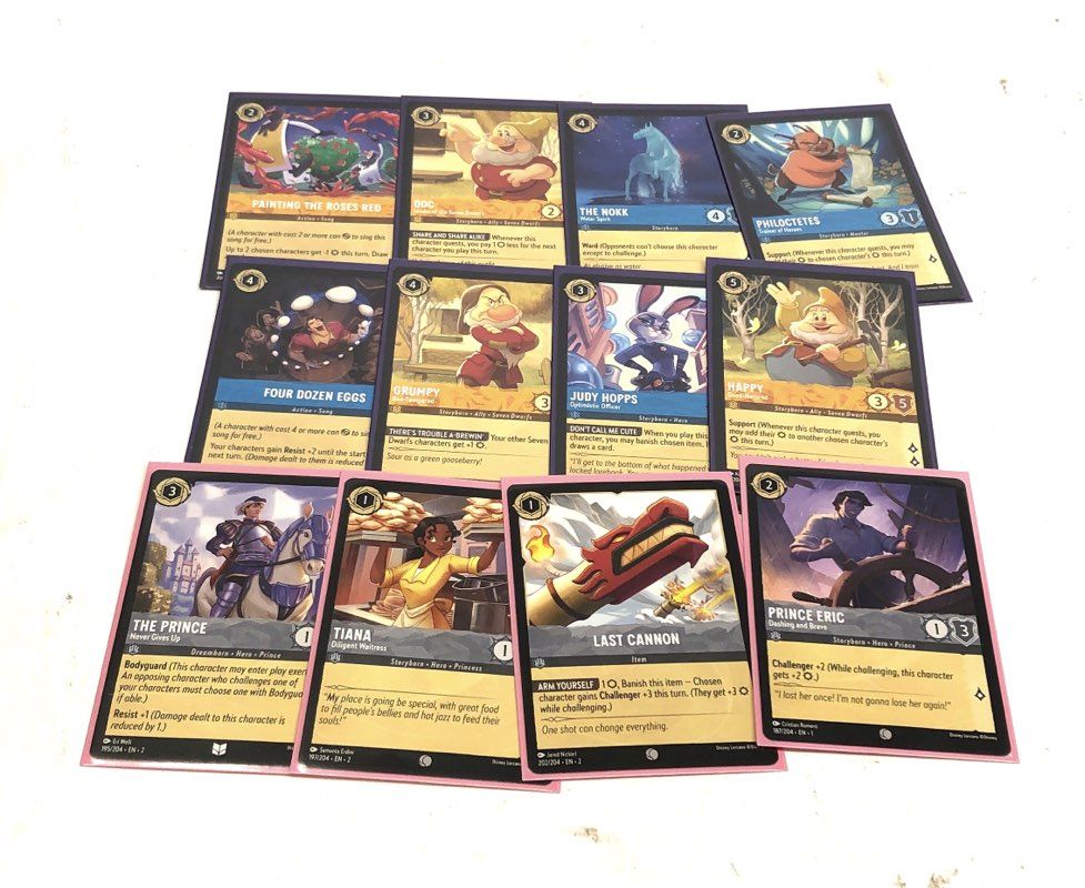 Disney Lorcana TCG Card Lot Winterspell Illumineer's Trove 2.4 Lbs See Photos