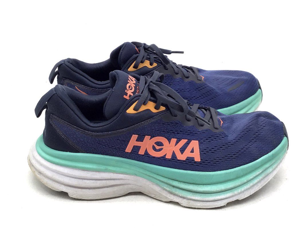 Hoka One One Women's Bondi 8 Blue Athletic Shoes - Size 10