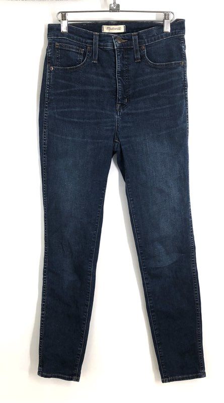 Madewell Women's 10" High-Rise Skinny Jeans Dark Wash Indigo Sz 27