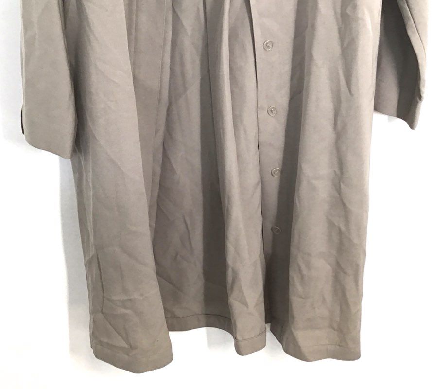 Vintage 80s Geoffrey Beene for Saks Fifth Avenue Women's Tan Duster Jacket Sz 8