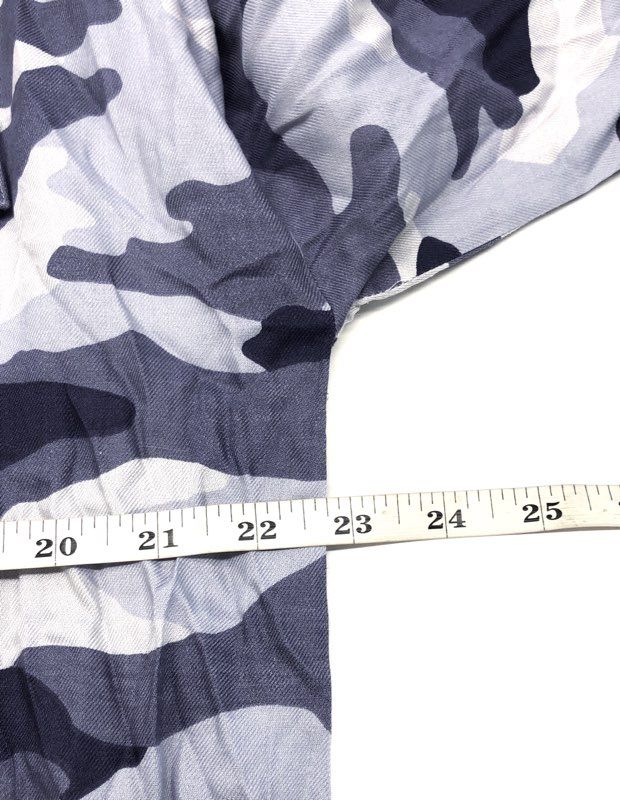 Cupio Blush Women's Blue Gray Camo Hooded Full Zip Utility Jacket NWT Sz L