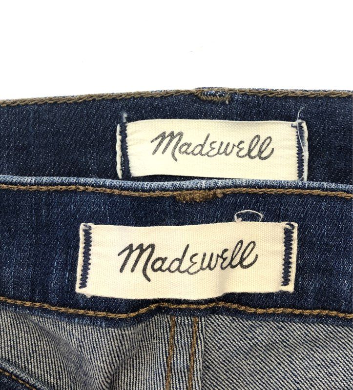 Madewell Women's 2 Pair Jeans Lot Blue 9" High-Rise & Mid-Rise Skinny Sz 28