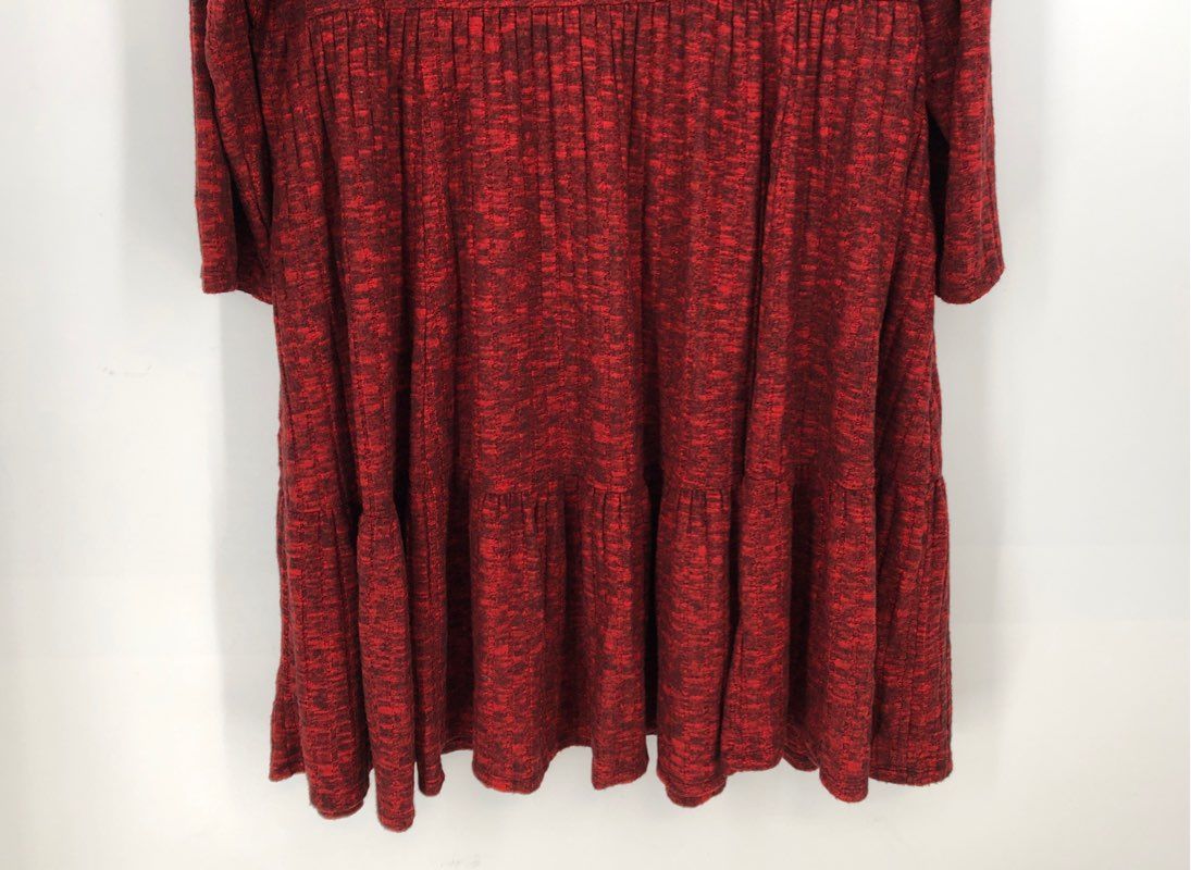 NWT Torrid Women&#39;s Red Heather Long Sleeve Round Neck Sweater Dress - Size 3/3X