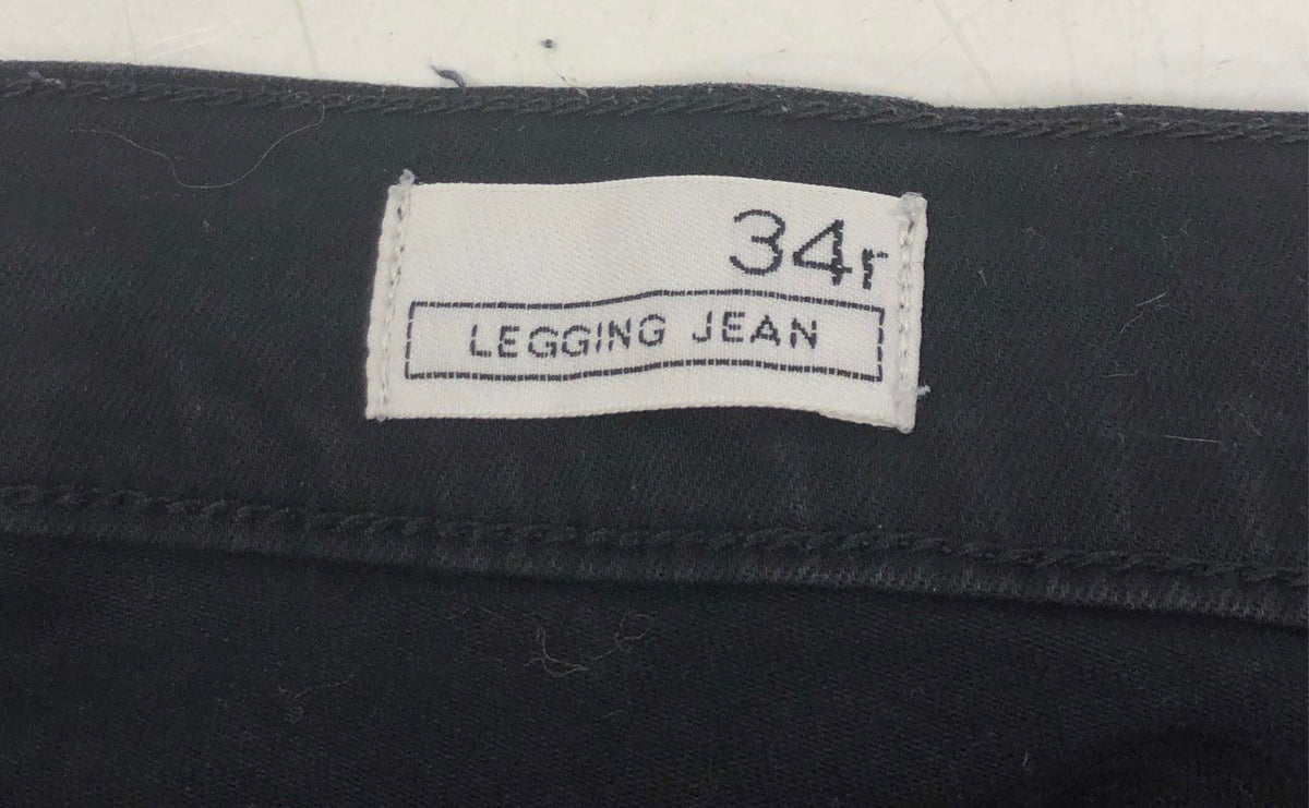 Gap 1969 Women's Black Legging Jeans Skinny Stretch Denim Sz 34r