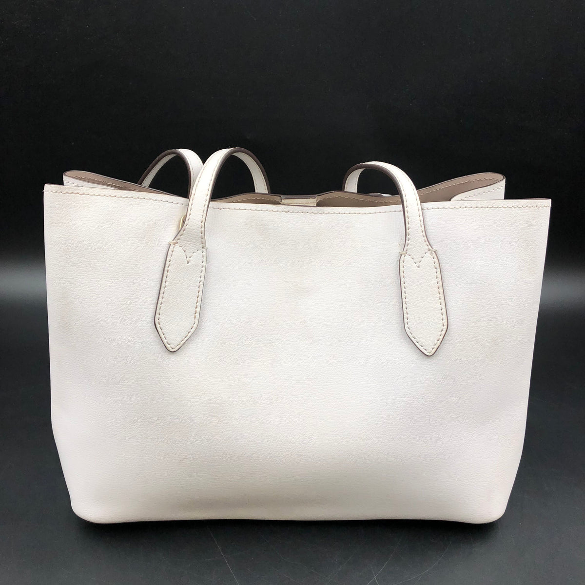 Kate Spade White 2020s Harper Pebbled Leather Satchel Bag COA