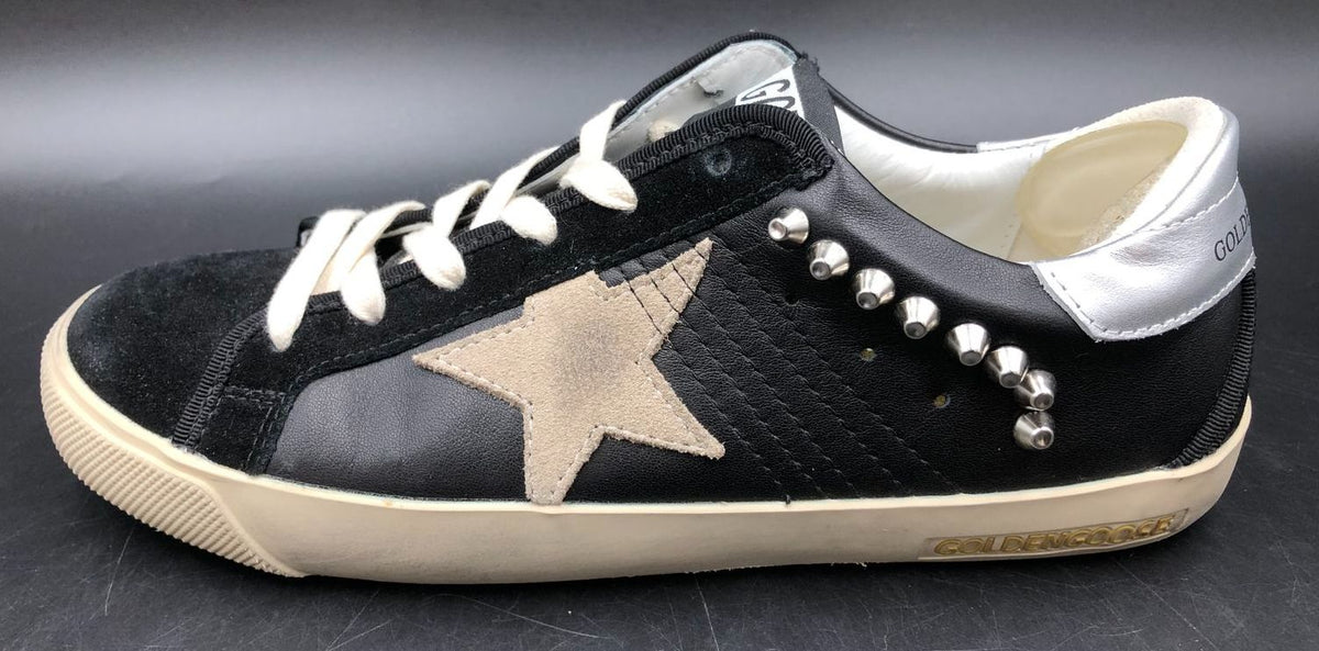 Golden Goose Super-Star Women's Black/Silver/Beige Sneakers - Size 39 (+COA)