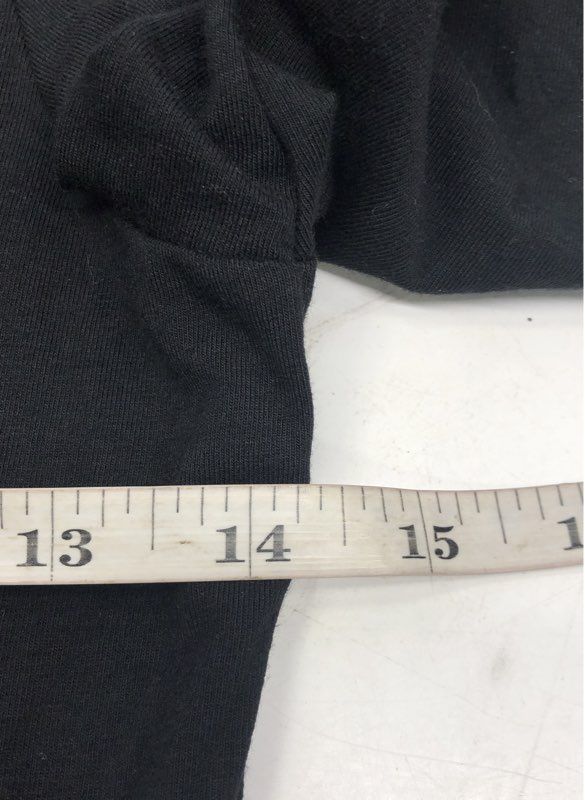 Express Women's Black Ruched Side Long Sleeve Scoop Neck Dress Sz M NWT