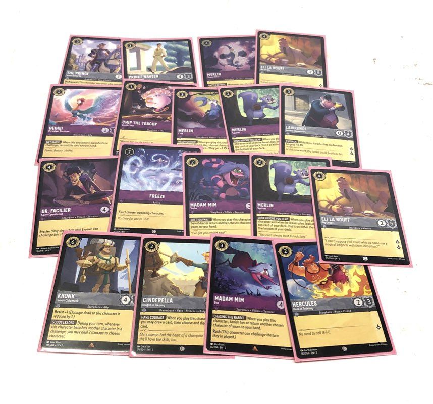 Disney Lorcana TCG Card Lot Winterspell Illumineer's Trove 2.4 Lbs See Photos