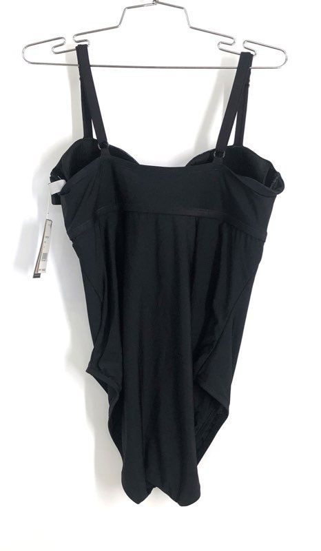 Kenneth Cole Reaction Women's Black Mandala Tummy Control Swimsuit 1X NWT
