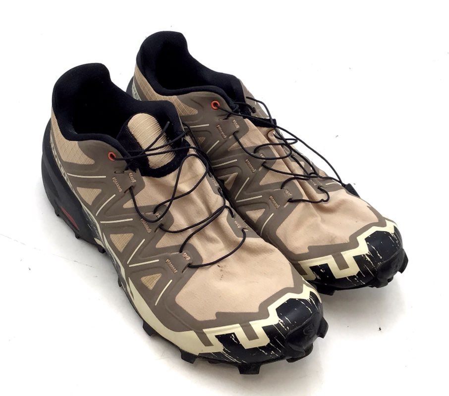 Salomon Speedcross 6 Tan Black Men's Trail Running Shoes Size 10